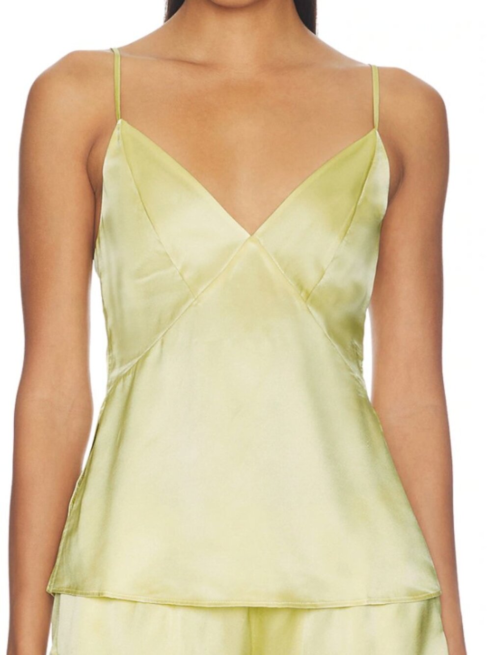 Dara Silk Top in Pale Yellow